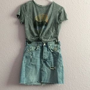 H&M Size 4 denim mini skirt